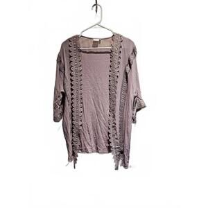 Good Luck Gem open cardigan with lace detail size M/L
